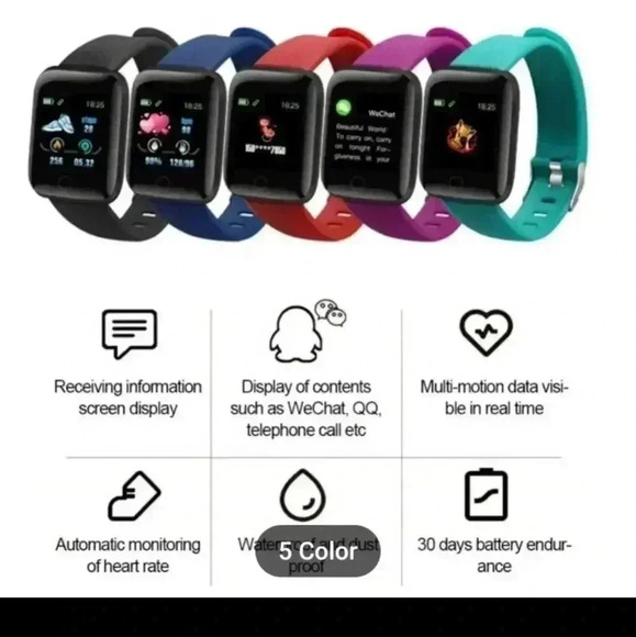 Smart Watch For Men, Blood Pressure Waterproof Heart Rate Monitor Fitness..NWT - Picture 3 of 6